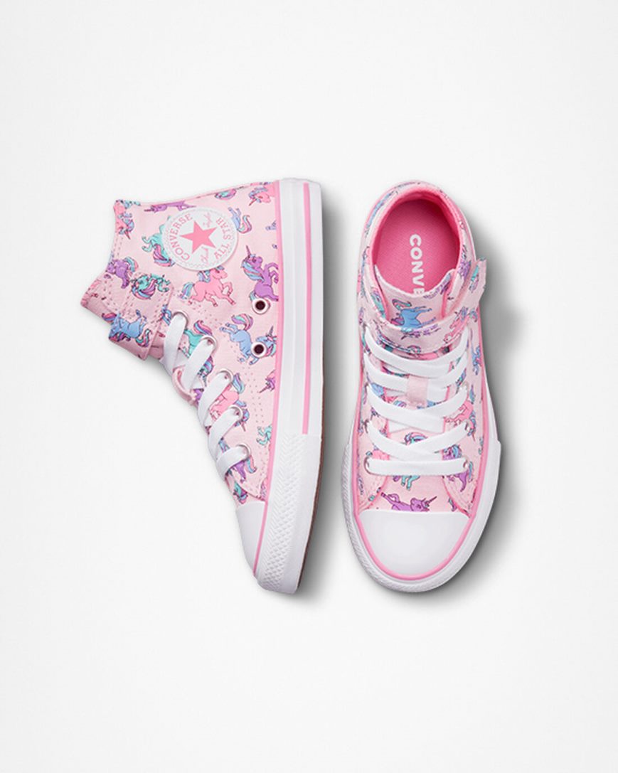 Tenis Converse Chuck Taylor All Star Easy-On Unicorns Cano Alto Menino Rosa Azuis | PT E0PT975